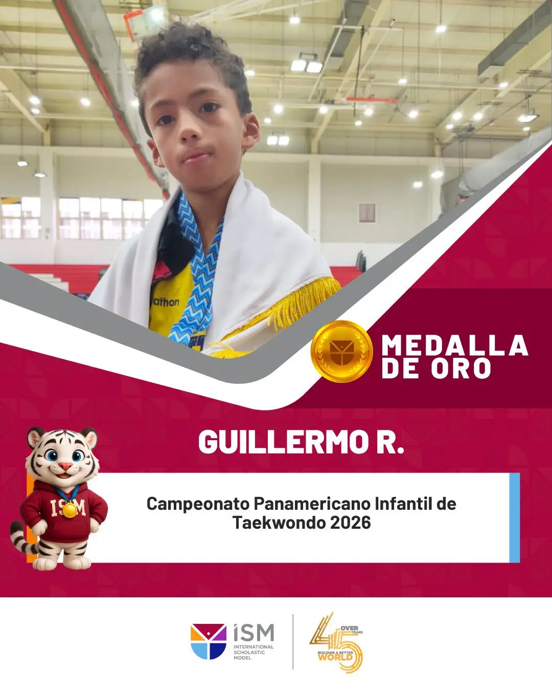Oro y Bronce Panamericano Infantil de Taekwondo