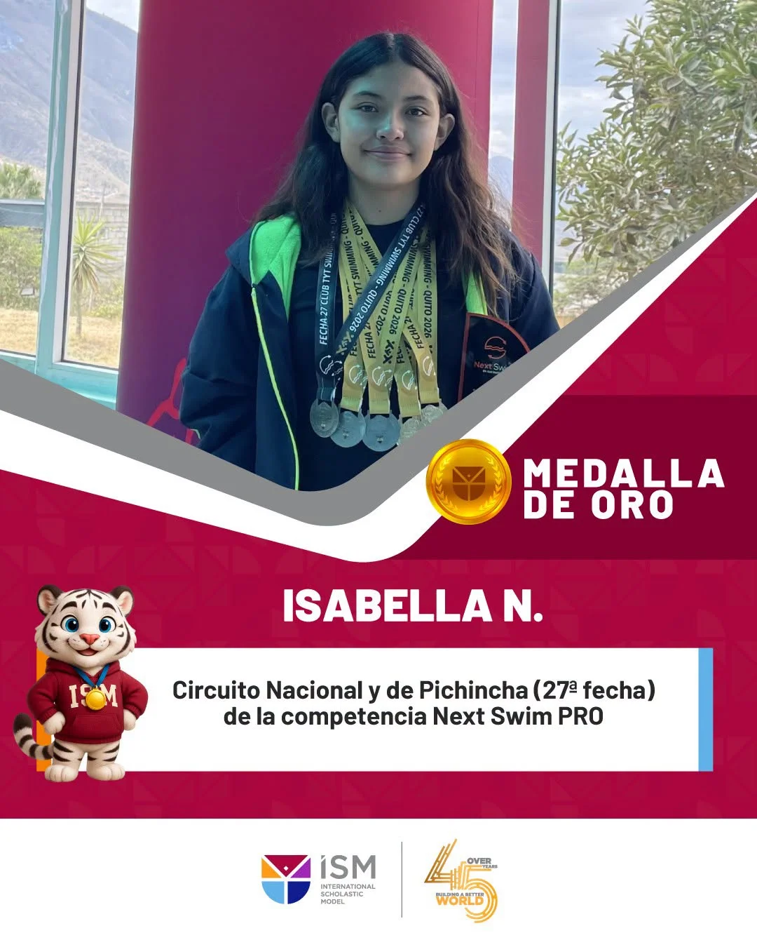 Oro en Natación Next Swim PRO